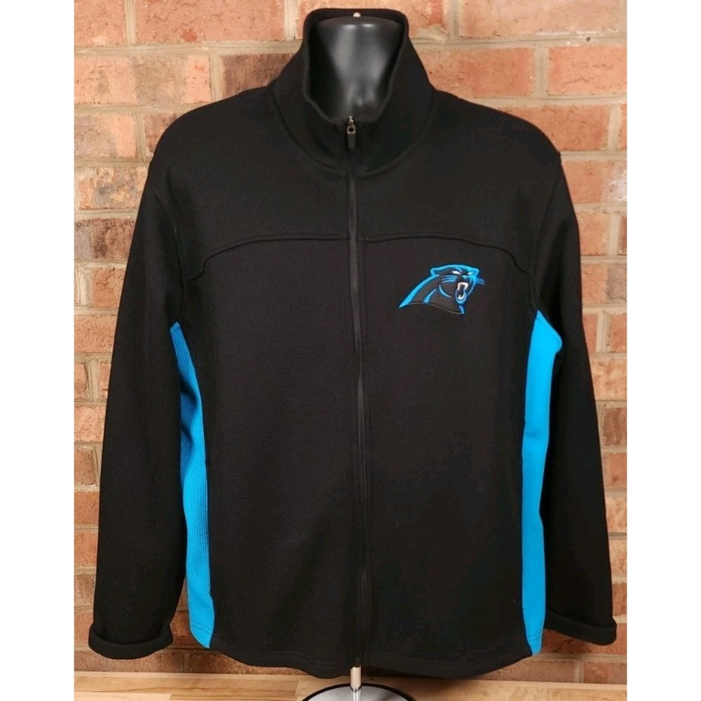 NFL Carolina Panthers Football Black GIII Sports XL Knit Jacket Full Zip